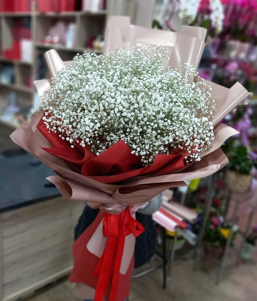 Букет Белые хлопья в Кущевской Букет цветов из: Гипсофила в Кущевской