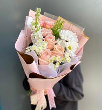 Букет цветов из:  Хризантемы и Розы в Кущевской