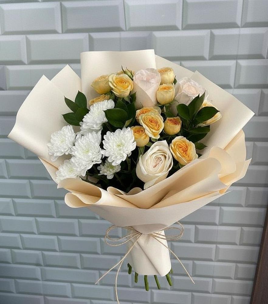 Букет цветов из: Розы и Хризантемы в Кущевской