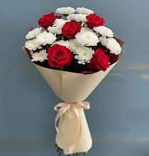 Букет цветов из:  Розы и Хризантемы в Кущевской