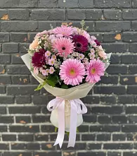 Букет цветов из:  Герберы и Хризантемы #REPLACE_PRED# Кущевской
