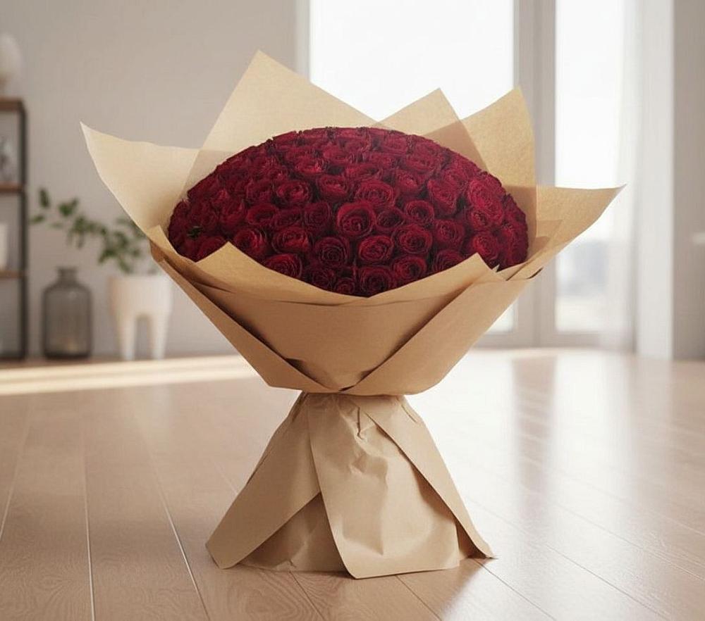 Букет 101 Красная роза в Кущевской