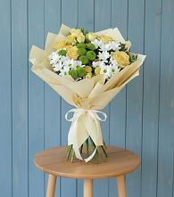 Букет цветов из:  Хризантемы и Розы в Кущевской