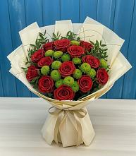 Букет цветов из:  Розы и Хризантемы в Кущевской