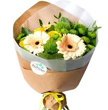 Букет герберы и розы в Кущевской Букет цветов из: Герберы, Розы и Хризантемы в Кущевской