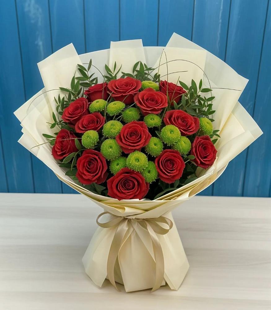 Букет цветов из: Розы и Хризантемы в Кущевской