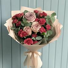 Букет цветов из:  Гвоздики и Розы в Кущевской