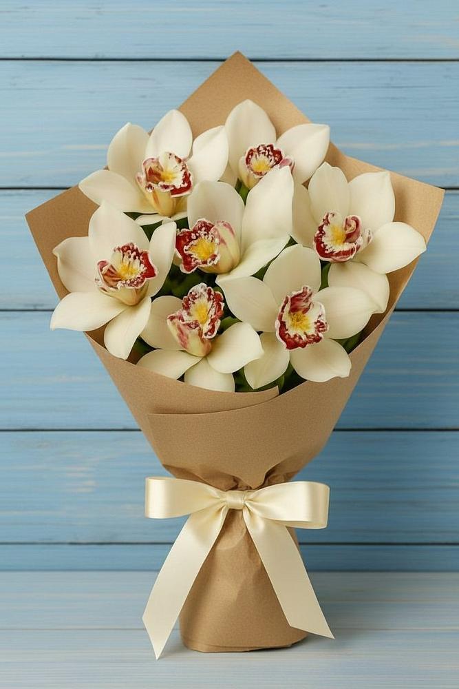 Букет цветов из: Орхидеи и Розы в Кущевской